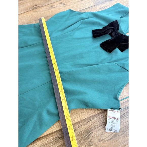 NEW Draper James Sleeveless Knot-Waist Midi Dress Black & Green Size XL Pockets - Picture 13 of 17